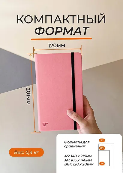 Записная книжка Remarklee "Aesthetic", B6+, розовый - фото 4
