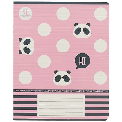 Тетрадь в линейку Academy Style, "Зверята горшины", 24 листа, в ассортименте - фото 1