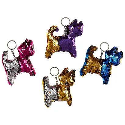 Брелок с пайетками Собачка (текстиль) - фото 3