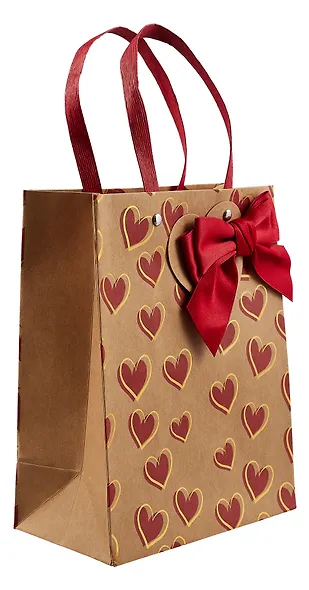 Пакет А4 32*26*12 "Серце" жен., крафт - фото 2