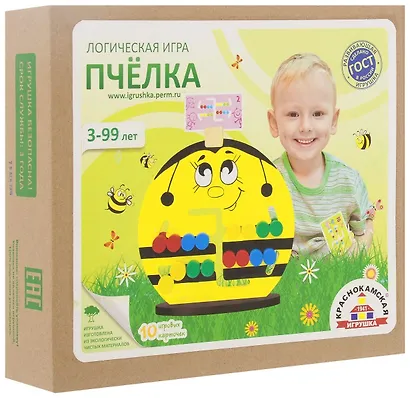 Игрушка развивающая логическая, КРАСНОКАМСКАЯ ИГРУШКА, Пчелка - фото 1