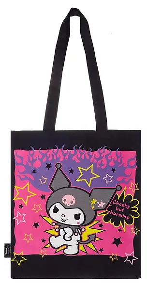 Сумка-шоппер Sanrio Cheeky but charming (черная) (текстиль) - фото 1