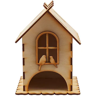 Чайный домик С птичками (2160505) (11,5х11,5х16см) (игрушка из дерева) (упаковка) - фото 2