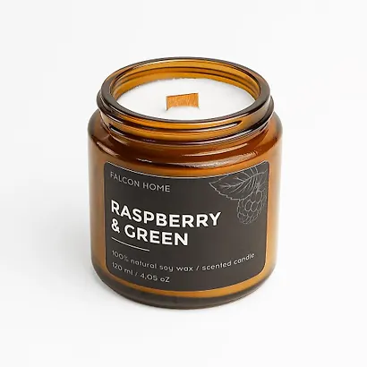 Свеча ароматическая Малина и зелень (120мл) (FH001) - фото 3