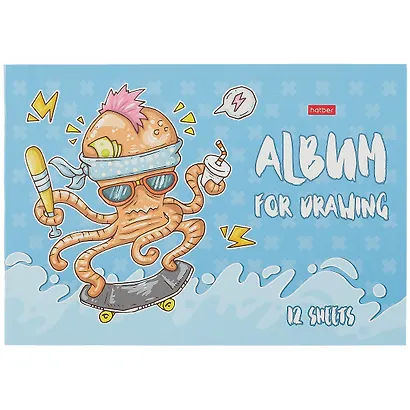 Альбом для рисования Hatber, Freaky friends, А4, 12 листов, в ассортименте - фото 3