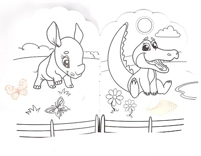 Раскраска с наклейками «Львенок» (2+) - фото 2