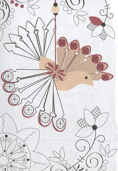 Раскраска. Народное творчество. Мезенская роспись - фото 2