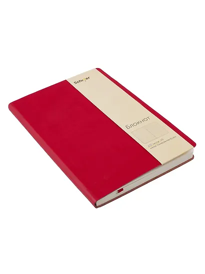 Книга для записей А5, 100 листов в клетку, красная, Schiller - фото 8