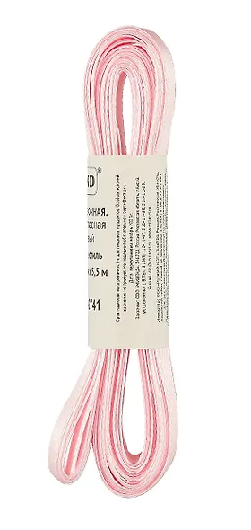 Лента упаковочная атласная Классика, 12 мм х 5,5 м,розовый - фото 2