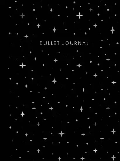 Книга для записей А5 160стр тчк. "Bullet Journal (ночное небо)" с наклейками - фото 1