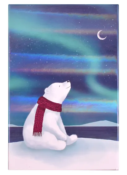 Коробка подарочная "Северное сияние" 21*14*8,5см, голография, картон - фото 4