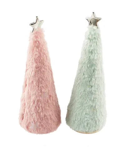 Новогоднее украшение Елочка со звездой (текстиль) (14х5см) (12-06277-NY-15) - фото 1