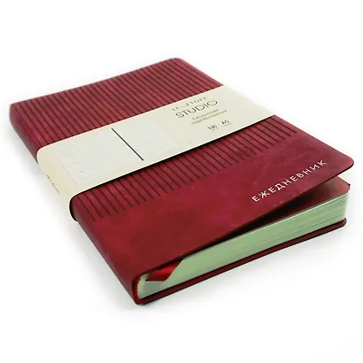 Ежедневник недатированный А5 136 листов, "Studio" бордовый - фото 3