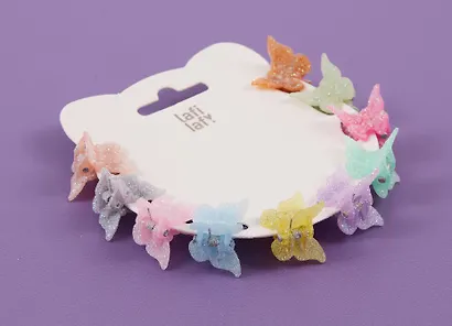 Набор заколок-крабиков mini Бабочки (пастельные оттенки) (10 штук) (1,5 см), Lafilaf - фото 3