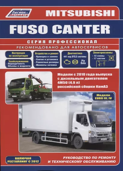 Mitsubishi Fuso Canter Модели с 2010 года выпуска с дизельным двигателем 4М50 (4,9 л)…(мПрофессионал - фото 1