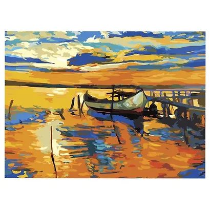 Картина по номерам А3, ОСТРОВ СОКРОВИЩ ОДИНОКИЙ ПРИЧАЛ, С АКРИЛОВЫМИ КРАСКАМИ, картон, кисть, 661641 - фото 6