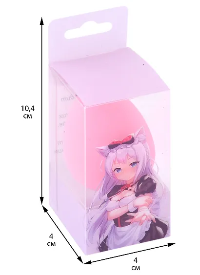 Спонж для макияжа Аниме Девушка с ушками (розовый) (6 см) - фото 2