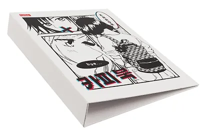 Папка-обложка для тетради со сменными блоками А5 "Аниме комикс" 2 кольца, глянц.ламин., ассорти - фото 2