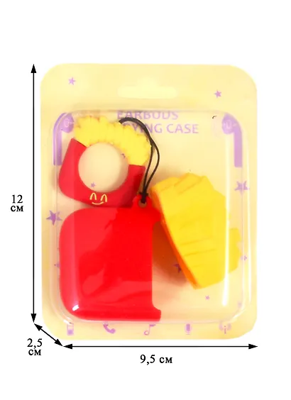 Чехол для зарядного кейса под беспроводные наушники в форме картошки фри (блистер) (12-17508-PZ00875 - фото 3