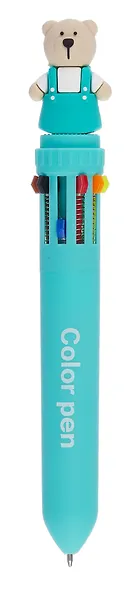Ручка шариковая авт. 10цв "Мишка", ассорти - фото 5