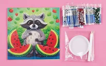 Набор для творчества Origami. Алмазная открытка «Арбузное настроение», 15 х 15 см - фото 2