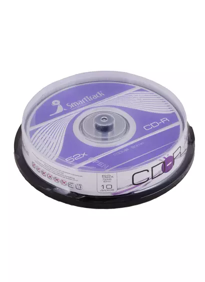 Диск CD-R 700Mb Smart Track 52x Cake Box (10шт) - фото 1