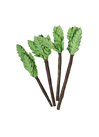 Листочки на веточке, 4шт, зеленые - фото 2