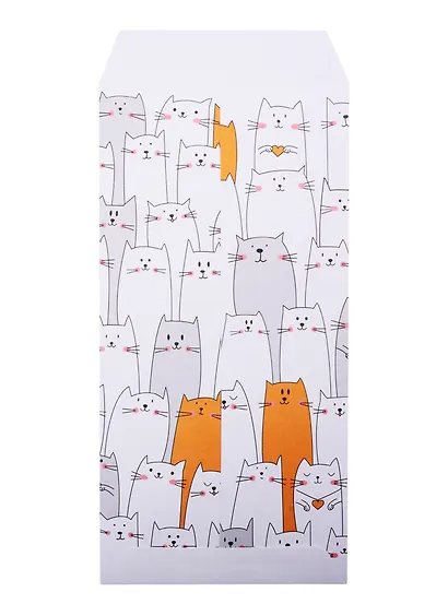 Конверт для денег "Коты. Be unique", 5 шт/упак - фото 3