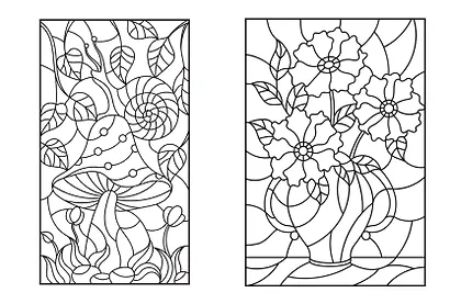 Чудесный сад. Раскрась витражи - фото 6