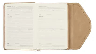 Ежедневник недат. А5+ 160л 155*220 "Пике" бежевый, кожзам, тв.переплет, метал.декор, тиснение фольгой, магнит.клапан, офсет, ляссе, подар.упаковка - фото 7