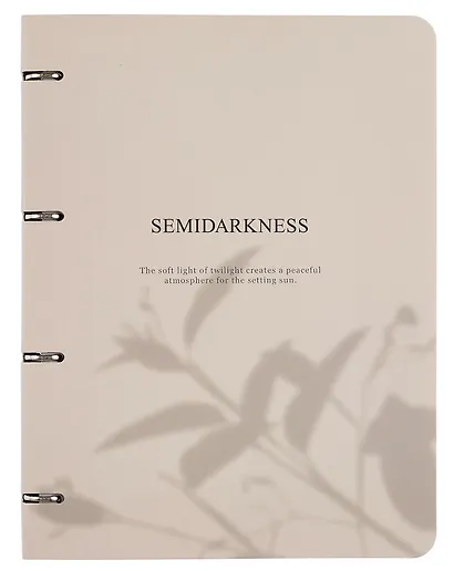 Тетрадь «Shadow», А4, 120 листов в клетку, бежевый, на кольцах - фото 1