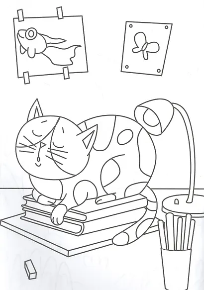 РАСКРАСКА А4 эконом. КОШКИ И СОБАКИ - фото 3