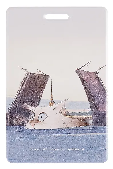 Чехол для карточек вертикальный СПб Пушистый Петербург Котабль (ДК2025-489) - фото 1