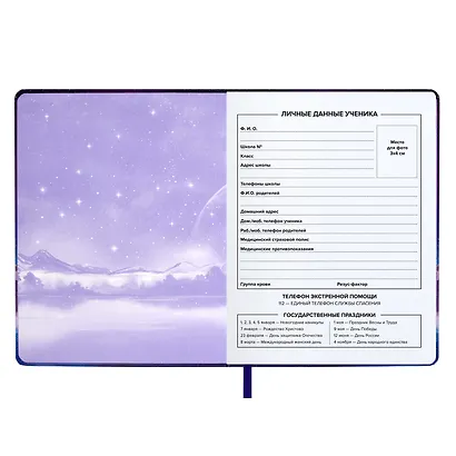 Дневник школьный Феникс+, "Девушка и луна" - фото 4