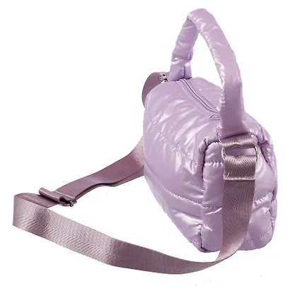 Сумочка стеганая Travel розовая (ПВХ) (22х18) (12-11729-B013) - фото 3