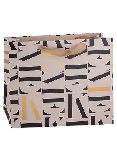 Пакет А4 26*32*12 "Геометрия линий" нейтр., бум. - фото 2