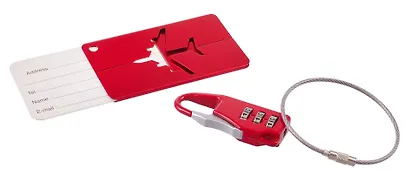Travel набор Бирка и замочек для багажа (красный) (12-travel22-B4) - фото 4