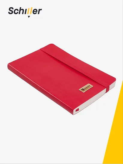 Записная книга А6 80 листов в линейку "Elegance" красная, Schiller - фото 2