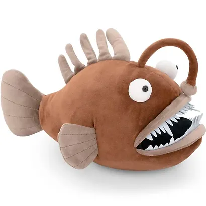 Мягкая игрушка Рыба-Удильщик коричневая (35 см) - фото 3