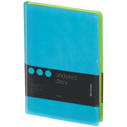 Ежедневник недат. А5 136л "Fuze. Бирюзовый"  иск.кожа, цветной срез - фото 9