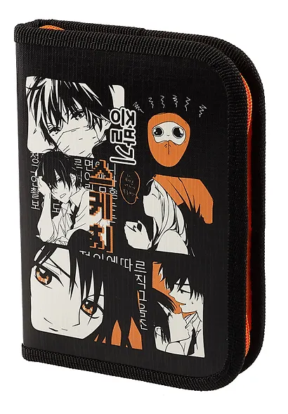 Пенал 1 отделение "Аниме. Нежные чувства" 19*13 см, молния - фото 1