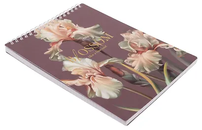 Блокнот в клетку "Blossom. Ирисы, темный", А5, 80 листов, спираль - фото 2