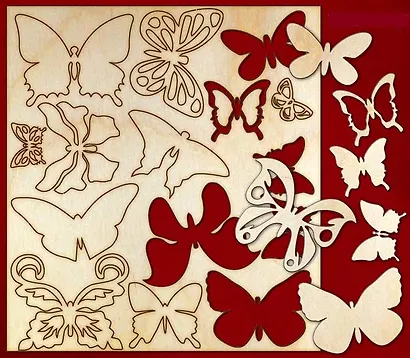 Набор для скрапбукинга Бабочки-3 (13908) (упаковка) - фото 1