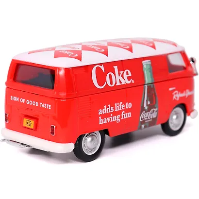 432202 Машинка литая коллекционная Motor City Classics - Die-сast модель по лицензии Coca-Cola 1962 Volkswagen Cargo Van, масштаб 1:43 - фото 8