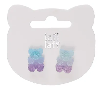 Сережки Мармеладные мишки сахарный градиент (2шт) (пластик) (12-48782-202405-AC8) (Lafilaf) - фото 2