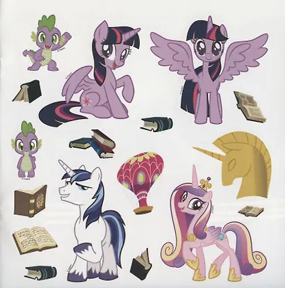 Развивающая книжка с многоразовыми наклейками для малышей № МНК 2001 "Мой маленький пони.Приключения в Понивилле" - фото 3