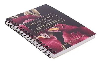 Записная книжка А6 80 листов в клетку, "Blossom. Irises on black", на спирали - фото 3