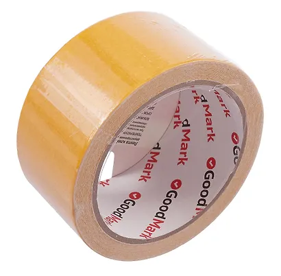 Лента клейкая 48мм*10м двусторонняя, на тканевой основе, GoodMark - фото 3