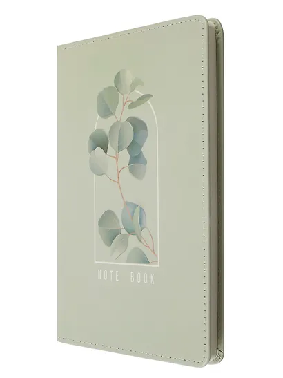 Блокнот для записей А5 в клетку, 96 листов "Flowers" твердая обложка, оливковый с рамкой, с ляссе - фото 8