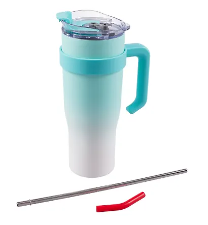 Термостакан с ручкой Мятный градиент (пластик/металл) (1200мл) (12-16110-202405-B29) - фото 5